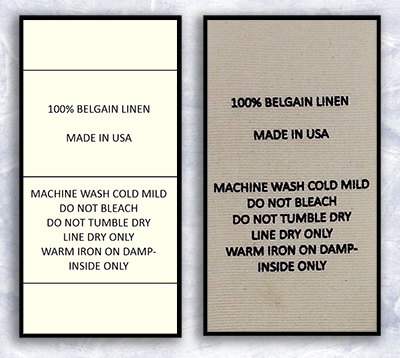 Cotton printed labels
